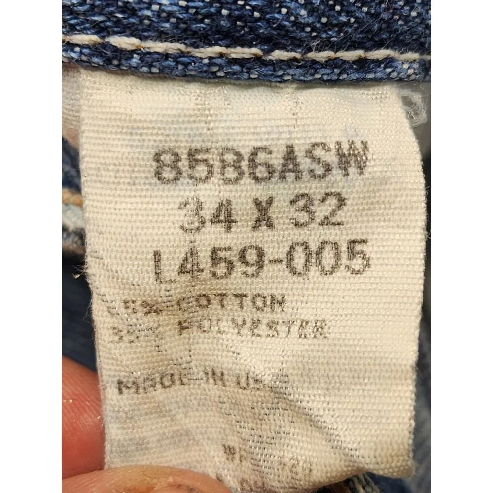Wrangler 8585ASW Vintage Cowboy Cut Blue Jeans 34x32 Medium Wash